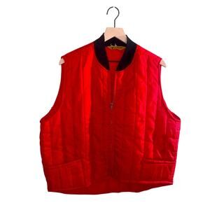VNTG SNO KING quilted winter zip up vest XL